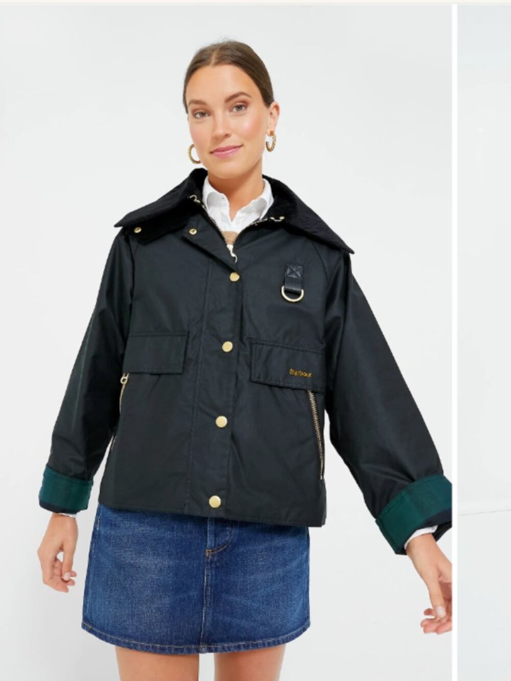 Catton Spey corduroy-trimmed waxed-cotton jacket MSRP$595 British Modern